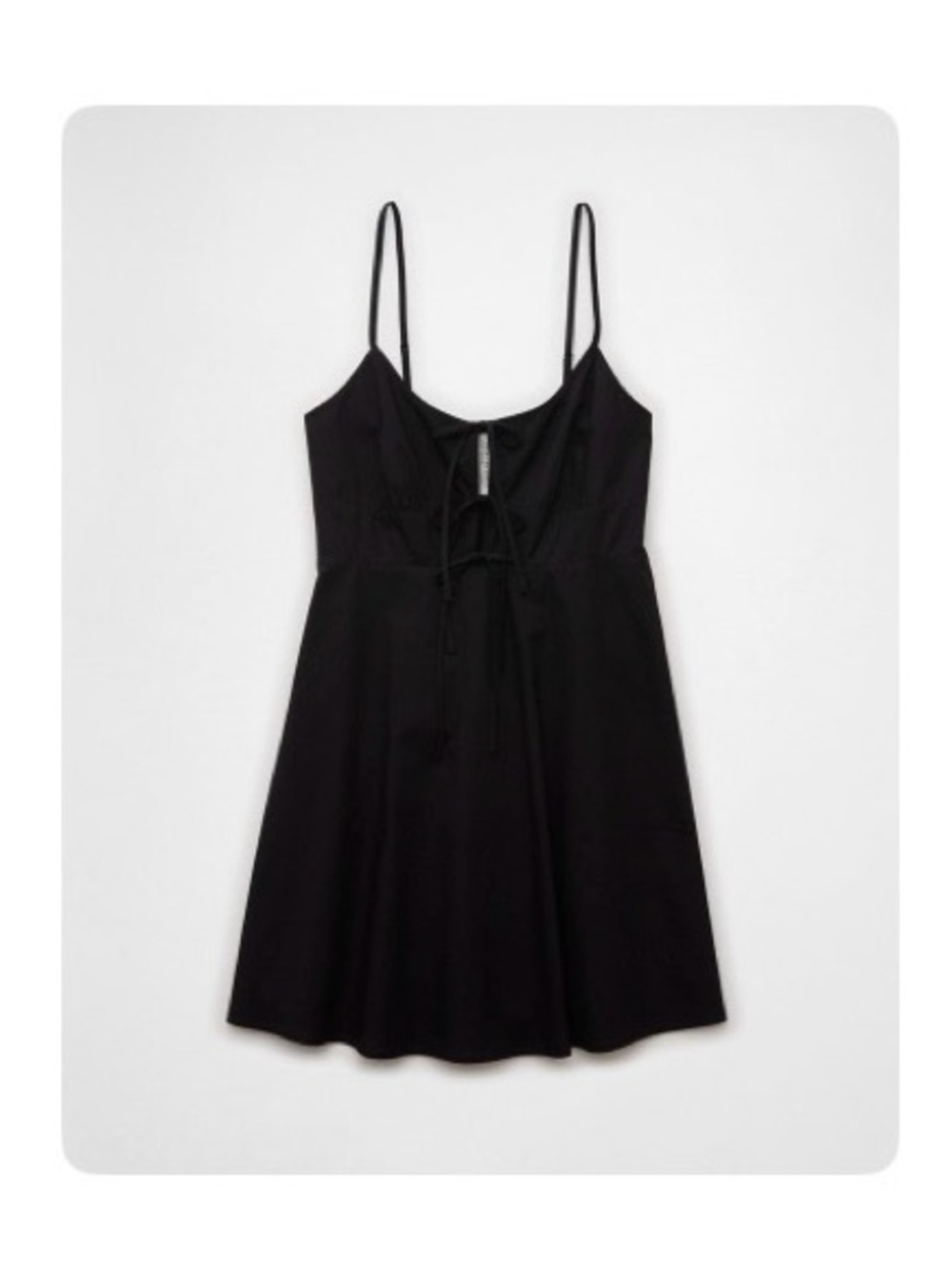 American Eagle black adjustable Strap Tie-Front Dress